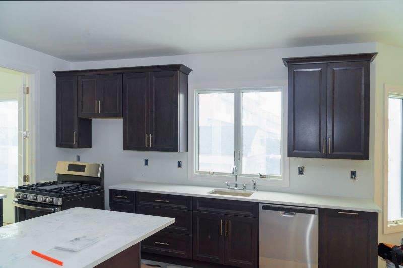 Built In Cabinetry Staining in Bloomington, IN